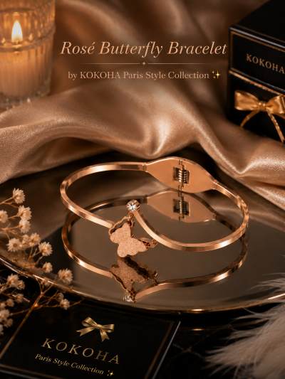 Rosé Butterfly Bracelet