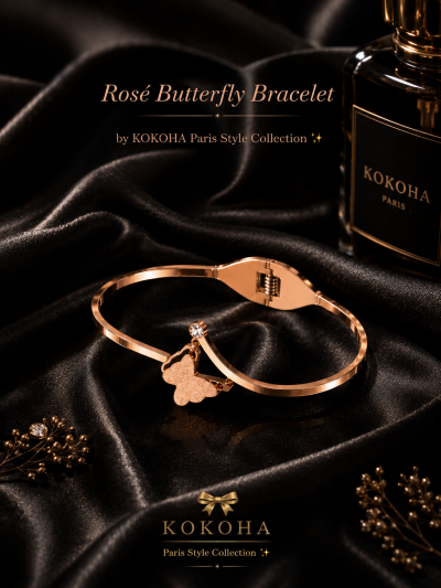 Rosé Butterfly Bracelet