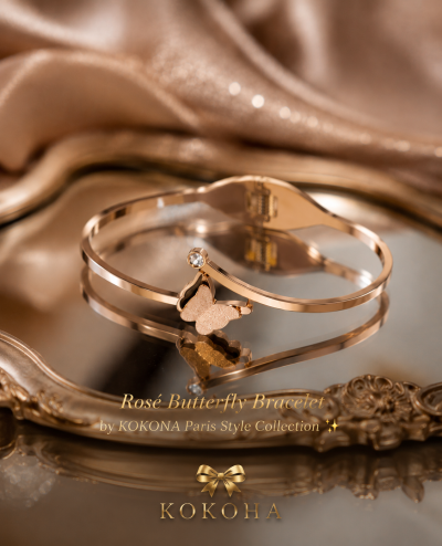 Rosé Butterfly Bracelet