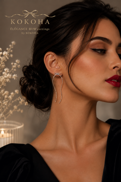 ÉLÉANCE BOW earrings by KOKOHA