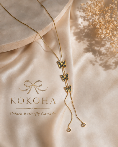 Golden Butterfly Cascade by KOKOHA