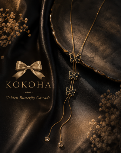 Golden Butterfly Cascade by KOKOHA