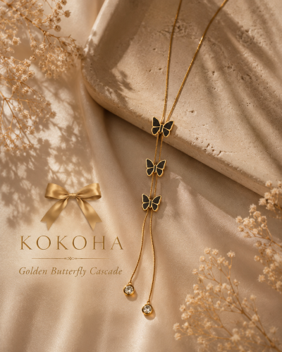 Golden Butterfly Cascade by KOKOHA
