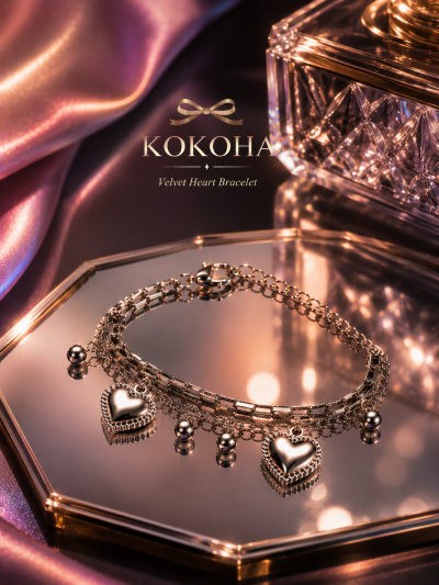 Velvet Heart Bracelet by KOKOHA