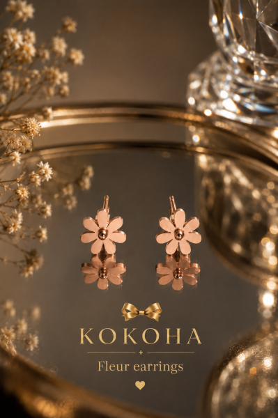 Fleur Rose  Earrings by КОКОНА