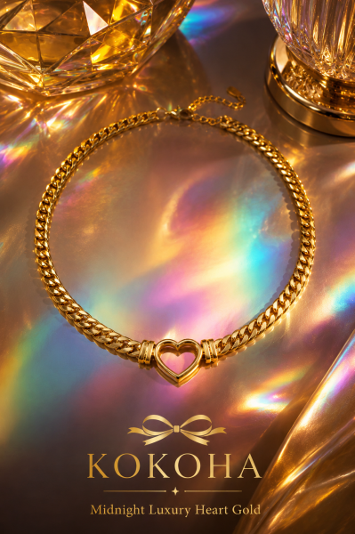 Midnight Luxury Heart Gold 