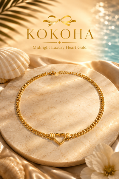Midnight Luxury Heart Gold 